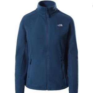 The North Face Blue Fleece Long Sleeve Zip Up Collared Jacket- Size Medium​